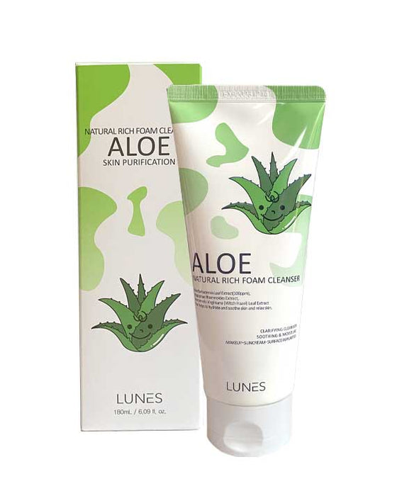 LUNES Natural Rich Aloe Foam Cleanser