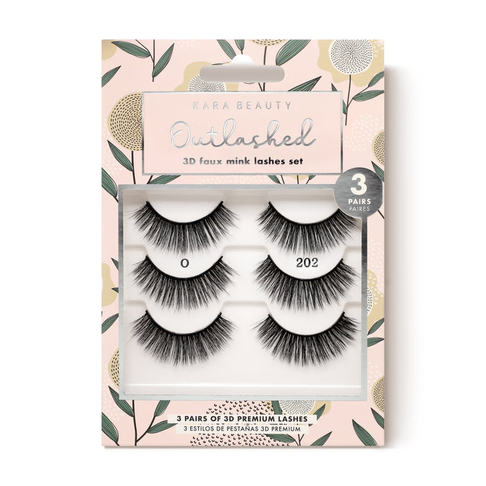 KARA Outlashed 3D Faux Mink Lashes 3 Pairs