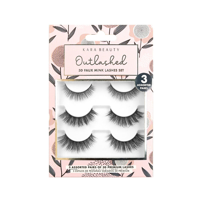 KARA Outlashed 3D Faux Mink Lashes 3 Pairs